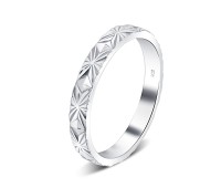 Beautiful Pattern Shaped Silver Ring NSR-4079